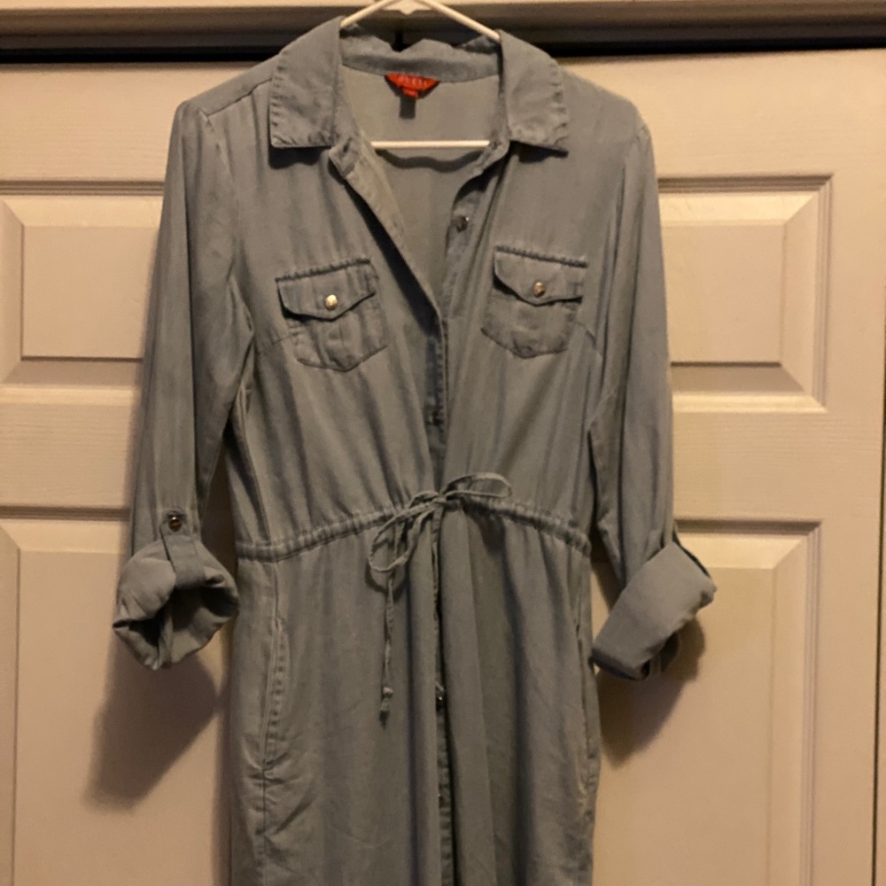 Chambray shirt dress